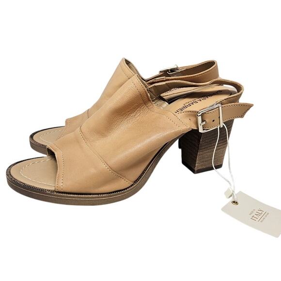 NEW Barbara Barbieri 8.5 Beige Nude Slingback Open Toe Mule Boho Casual - Picture 1 of 5